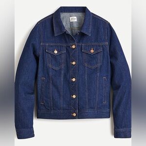J. Crew - Women's Classic denim jacket in resin rinse -‎ Size Small - Dark Blue